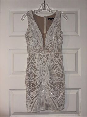 Lulu’s White Sequined Mini Dress